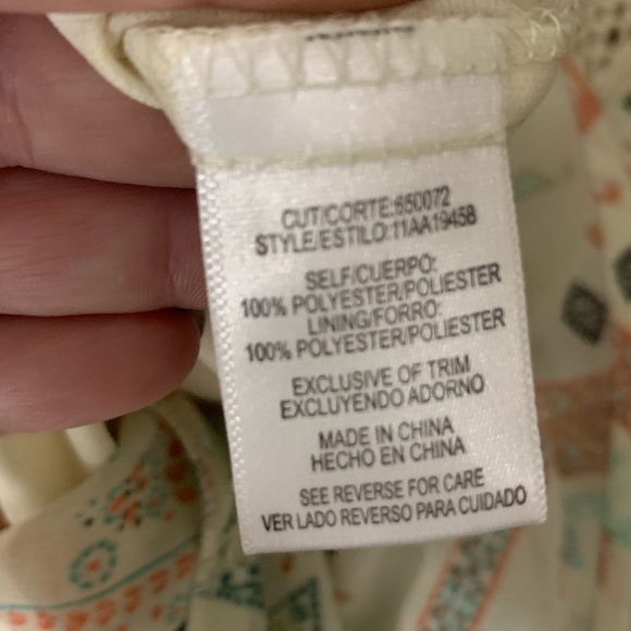 By HS Crochet and Tie Detail Elastic Waist Dress M - Picture 6 of 7